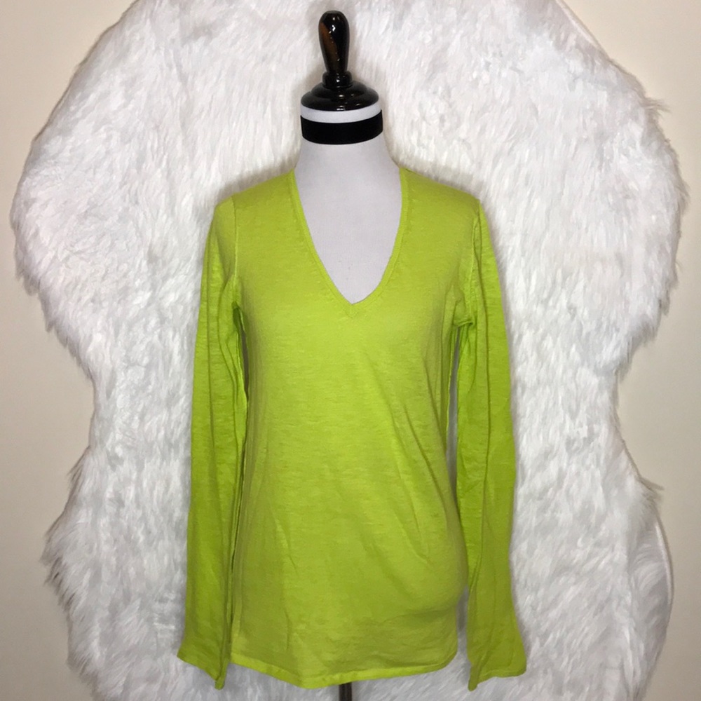 Madewell Wallace Neon Green Sweater